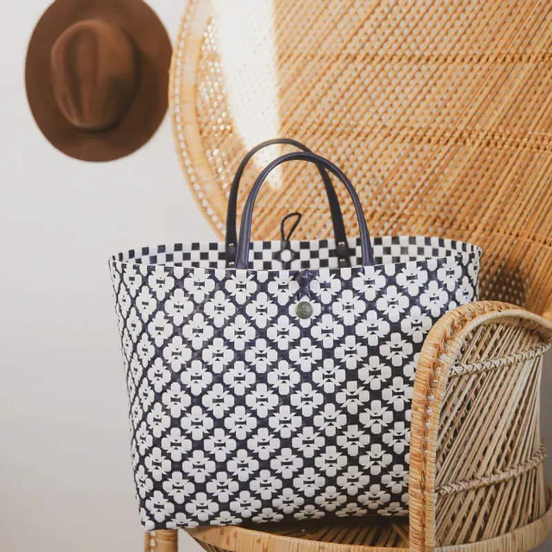 Motif - Navy  / White pattern