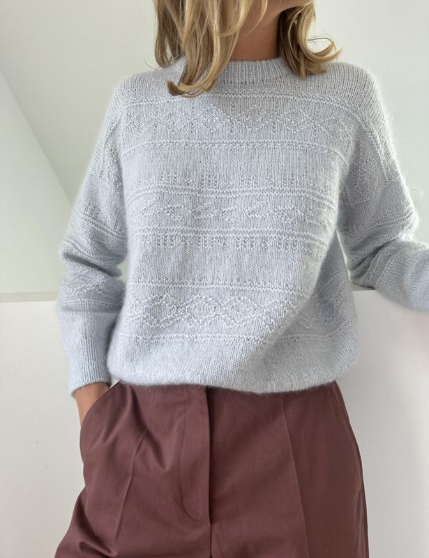 Porcelain Damask Sweater